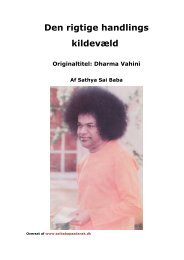 Rigtig handlings” kildevæld - Sai Baba på Dansk