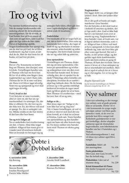 Kirkebladet marts 2007 - Dybbøl Kirke