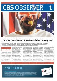 Lovkrav om dansk på universiteterne opgivet - CBS Observer