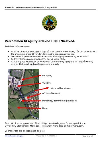 Velkommen til agility-stævne I DcH Næstved.