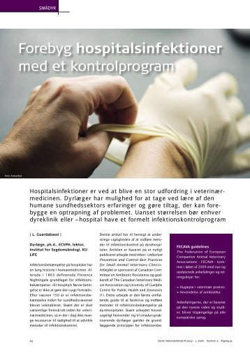 Forebyg hospitalsinfektioner med et kontrolprogram - Elbo