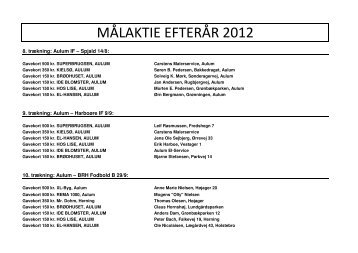 Efterår 2012 - Aulum IF