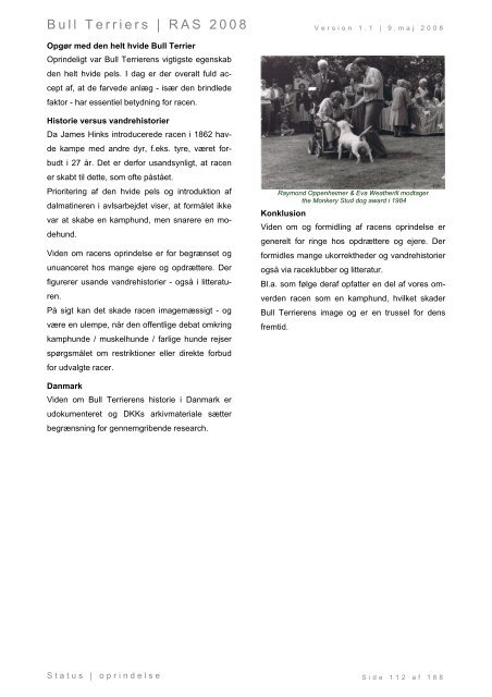 Racespecifik avls strategi for Bull Terriers - Engelsk Bull Terrier