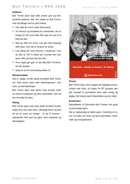 Racespecifik avls strategi for Bull Terriers - Engelsk Bull Terrier
