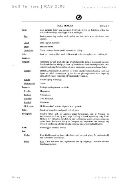 Racespecifik avls strategi for Bull Terriers - Engelsk Bull Terrier