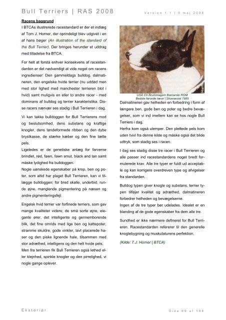 Racespecifik avls strategi for Bull Terriers - Engelsk Bull Terrier
