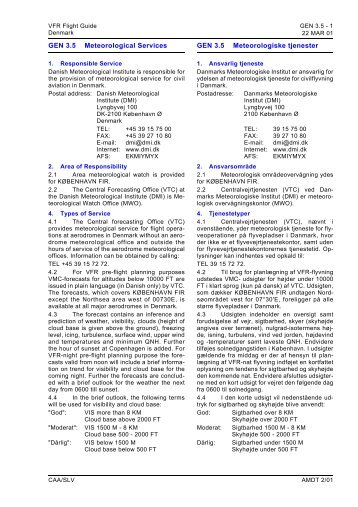 GEN 3.5 Meteorological Services GEN 3.5 Meteorologiske tjenester
