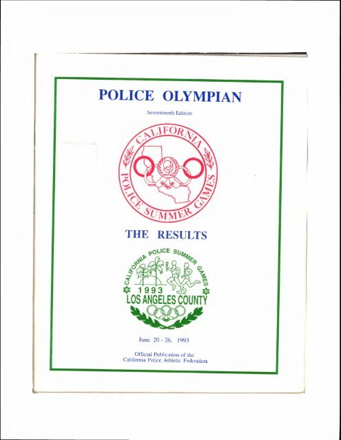1993 - California Police Athletic Federation