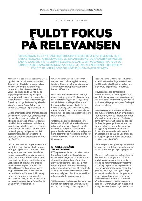 Sommermagasinet 2013 - Danmarks Akkrediteringsinstitution