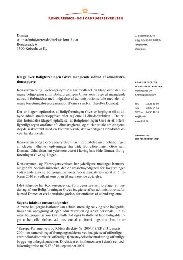 Klik her for at åbne den vejledende udtalelse (pdf) - Konkurrence