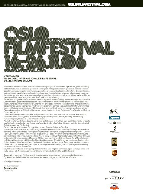 Last ned program for 2006 her - Oslo Internasjonale Filmfestival
