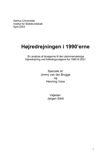 Højredrejningen i 1990'erne - Institut for Statskundskab