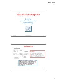 Semantiske vanskeligheder - Hosting by Talk Active