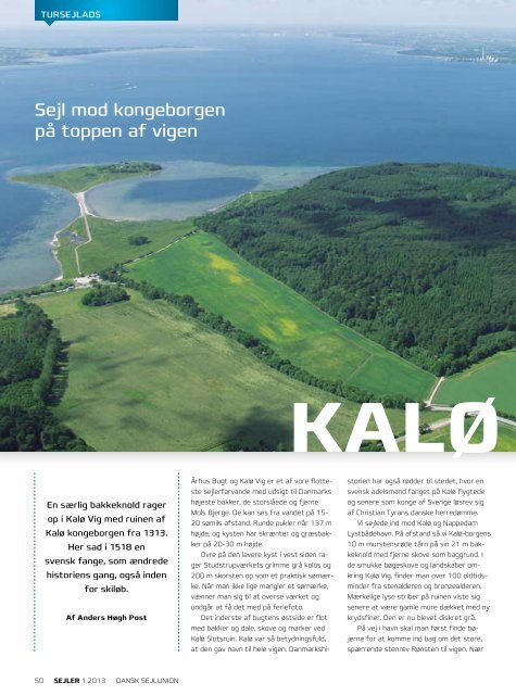 Download turartiklen om Kalø Vig fra SEJLER ... - Dansk Sejlunion