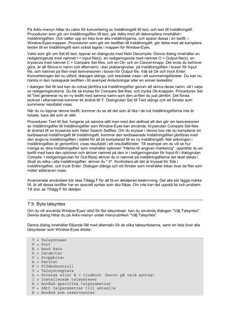 Window Eyes svensk handbok i PDF-format - Icap