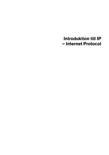 Introduktion till IP – Internet Protocol - SE