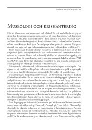 Museologi och krishantering - Nordisk Museologi