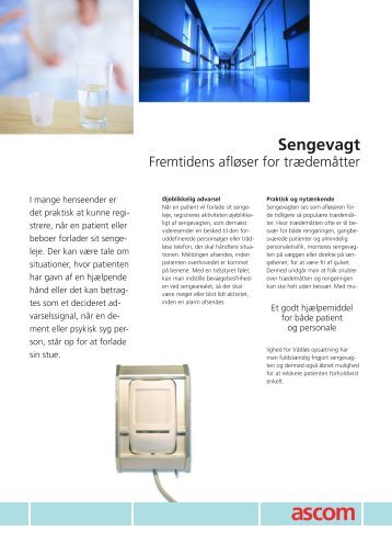 Sengevagt produktblad - Ascom Danmark