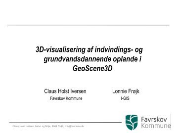 3D-visualisering af indvindings- og grundvandsdannende oplande i ...