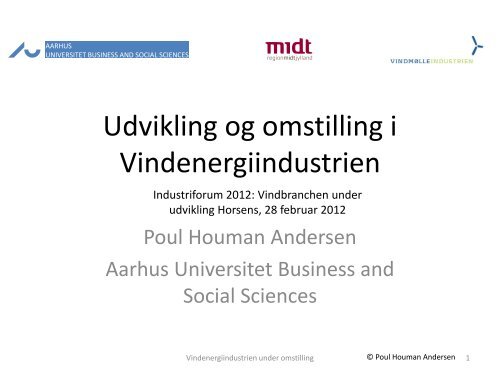 Poul Houman Andersen - Vindmølleindustrien
