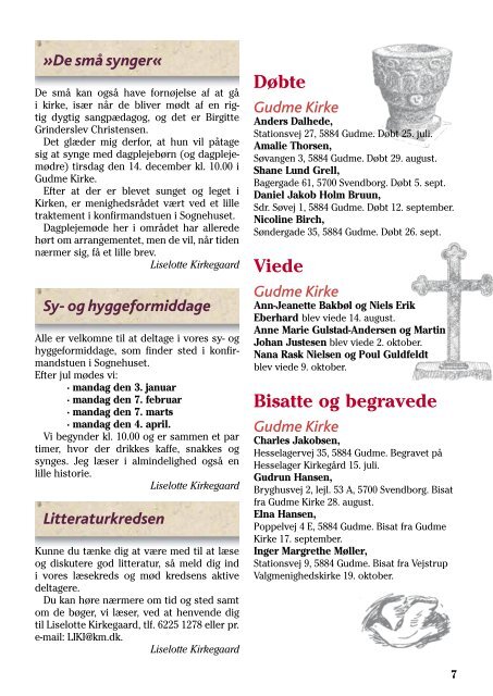 2011 Kirkeblad nr. 1 December - marts 2010/11 - Gudme-Brudager ...