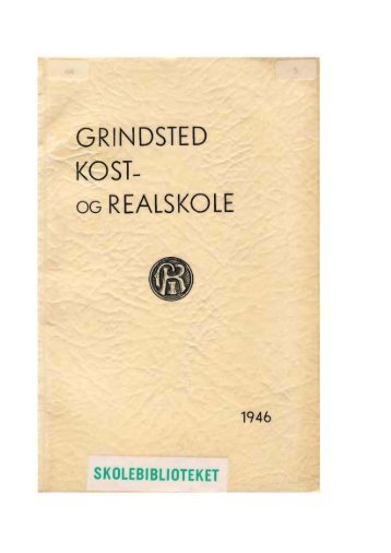 og realskole - Grindsted Kost –og Realskoles Elevforening