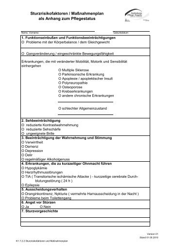 K1.7.2.2 Sturzrisikofaktoren und Maßnahmenplan