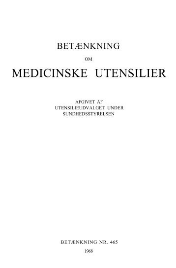 MEDICINSKE UTENSILIER