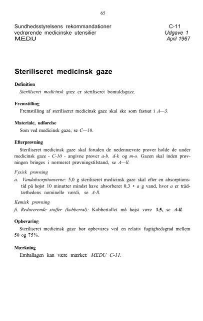 MEDICINSKE UTENSILIER