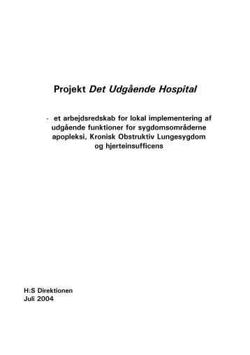 Projekt Det udgående hospital. Juli 2004. (pdf)