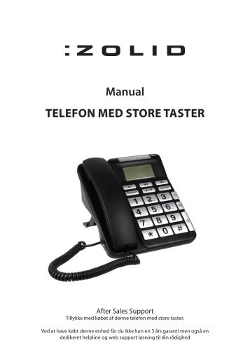 Manual Telefon med sTore TasTer - Unisupport