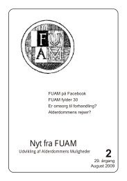 Nyt nr. 2/2009 - Foreningen til Udvikling af Alderdommens Muligheder