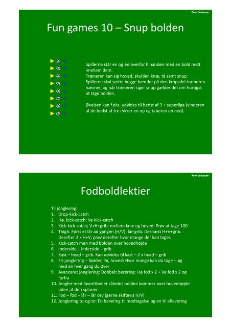 fodboldsøvelser - VIK-Fodbold