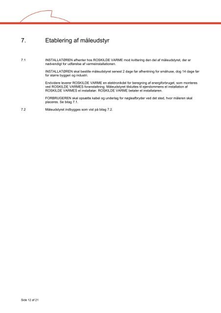 Tekniske bestemmelser for fjernvarmelevering (pdf) - Roskilde ...