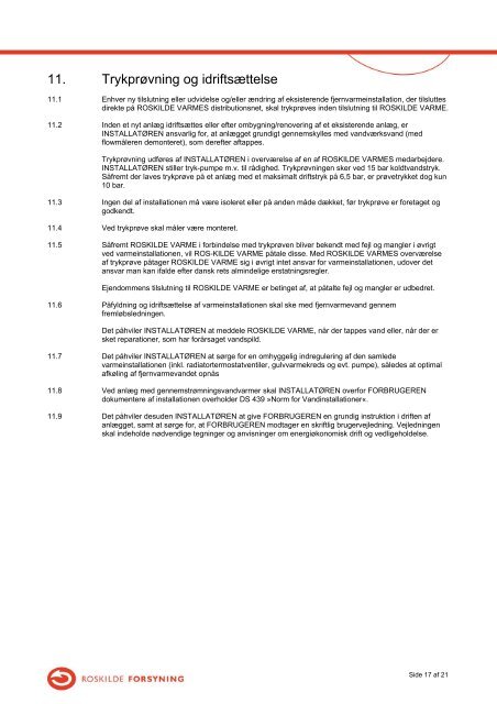 Tekniske bestemmelser for fjernvarmelevering (pdf) - Roskilde ...