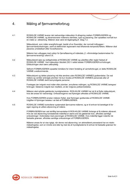 Tekniske bestemmelser for fjernvarmelevering (pdf) - Roskilde ...