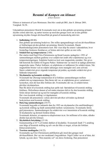 Resumé af Kampen om klimaet