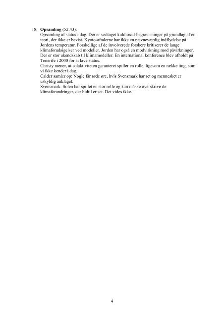 Resumé af Kampen om klimaet