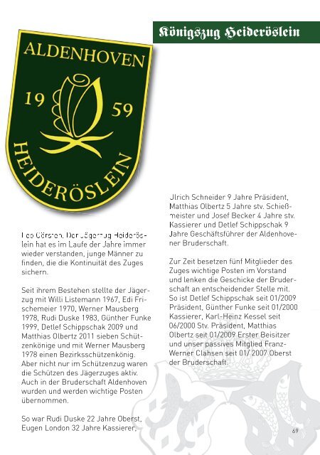 2011 - St. Sebastianus Schützenbruderschaft Aldenhoven