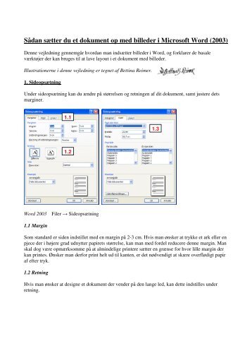 Vejledning til billeder i Microsoft Word 2003.pdf - Naturstyrelsen