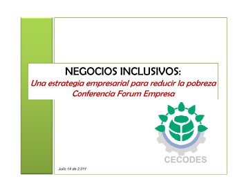 CECODES ppt.pdf - Red Empresarial en Negocios Inclusivos