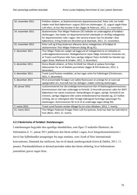 DEN PERSONLIGE POLITISKE SKANDALE - Kommunikationsforum