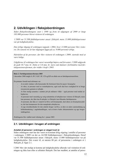 ANALYSE AF FLEKSJOBORDNINGEN - Arbejdsmarkedsstyrelsen