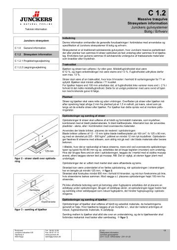 Massive trægulve Strøsystem information Junckers gulvsystemer ...