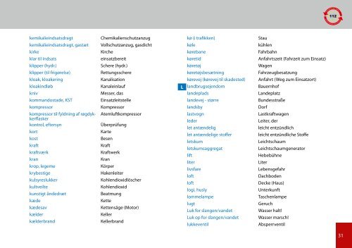 Praxiswörterbuch Feuerwehr Praktisk ordbog for Brandvæsenet