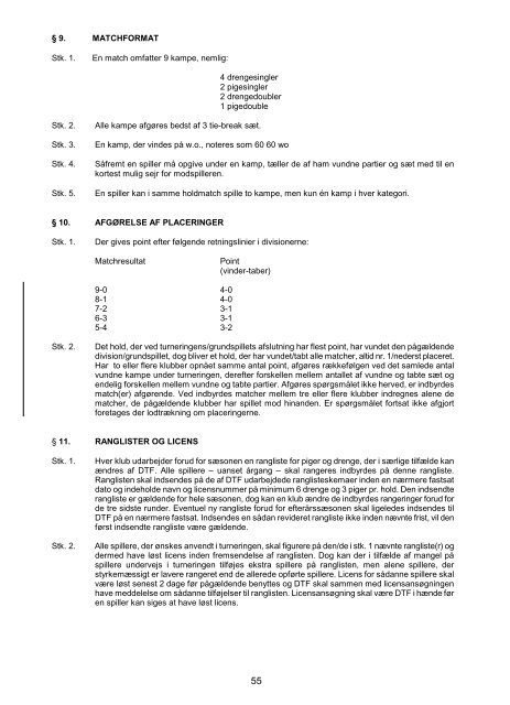 Regler for Officials - Gladsaxe Tennis Klub