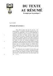 Du Texte Au Resume Exemple Par La Pratique 3