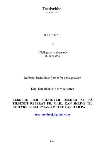 Referat 2013.3 - Domea