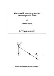 Matematikkens mysterier 2. Trigonometri - KennethHansen.net