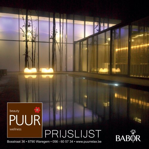 Download onze prijslijst - Puur Relax